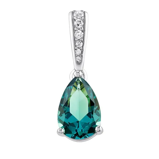 Silvego Stříbrný přívěsek Ella se syntetickým paraiba turmalínem a Brilliance Zirconia MSS195PPAR