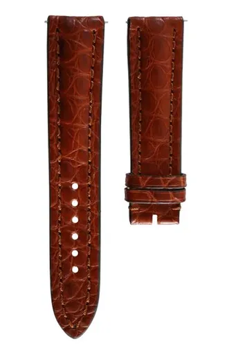 Kožený řemínek Biatec z pravého krokodýla | Světle hnědý - 20 mm - Bez spony