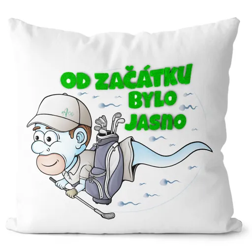 Polštář Golfová spermie (Velikost: 55 x 55 cm)