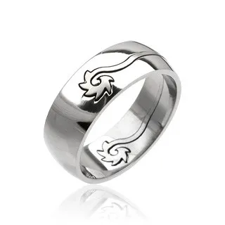 Ocelový prsten - stočený disk - Velikost: 59