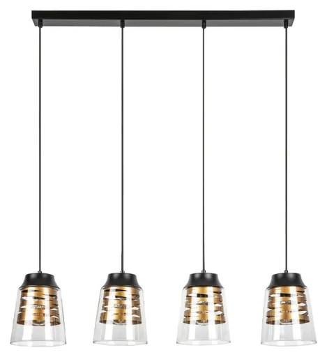 Rabalux závěsné svítidlo Zenaida E27 4x MAX 60W matná černá 3544