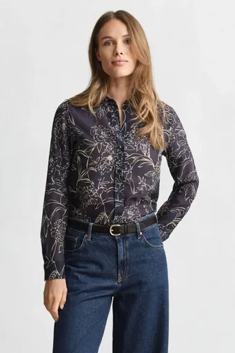 KOŠILE GANT REG FLORAL PRINT CTN SILK SHIRT EVENING BLUE