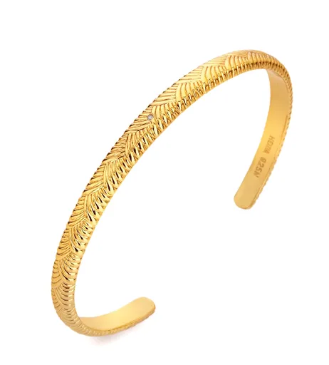 Hot Diamonds Elegantní pevný náramek s diamantem Golden Edit Hope DC216