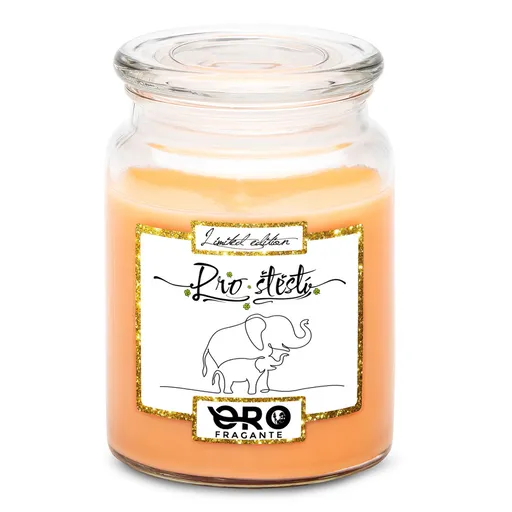 Svíčka Sloni pro štěstí (Vůně svíčky: Tropické ovoce)