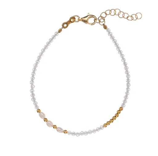 Alisia Třpytivý náramek se zirkony a perlami AL4813.01.000