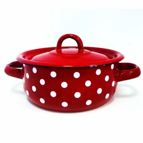 Toro Smaltovaný hrnec s poklicí Puntík, 1,5 l, 1,5 l