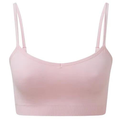 TriDri® Bezešvá sportovní podprsenka 3D Fit - Světle růžový melír | L