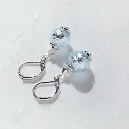 Lampglas Půvabné náušnice Ice Ice Baby s ryzím stříbrem v perlách Lampglas EER5/2/CHI