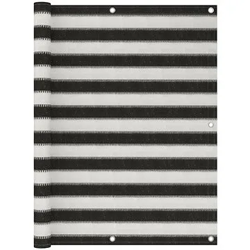 Balkónová zástěna HDPE 120 x 600 cm antracitovo-bílá (310859)