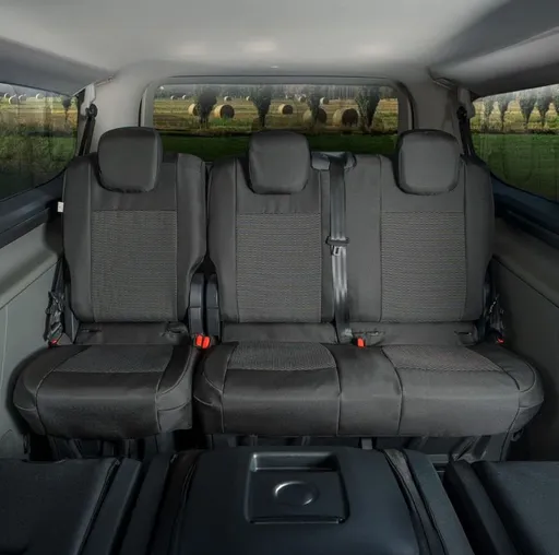 Přesné autopotahy VW Transporter T7 2024- (1+2, 2. a 3. řada)