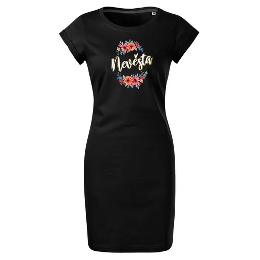 Bontis Šaty Nevěsta KOUZLO KVĚTIN - Černá | 2XL