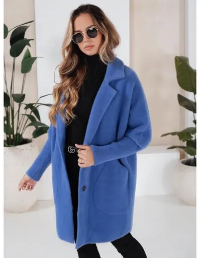 Dámský kabát z alpaky RITA II modrý