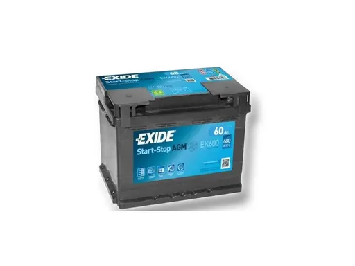 Autobaterie AGM EXIDE START-STOP EK600 60Ah 12V