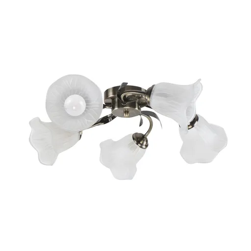 Stropní lampa Antiqa Patina 5X40 E27 Bílé stínidlo