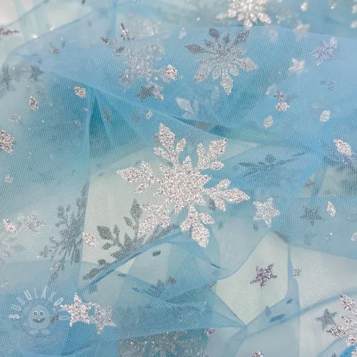 Tyl na TUTU Crystal light aqua