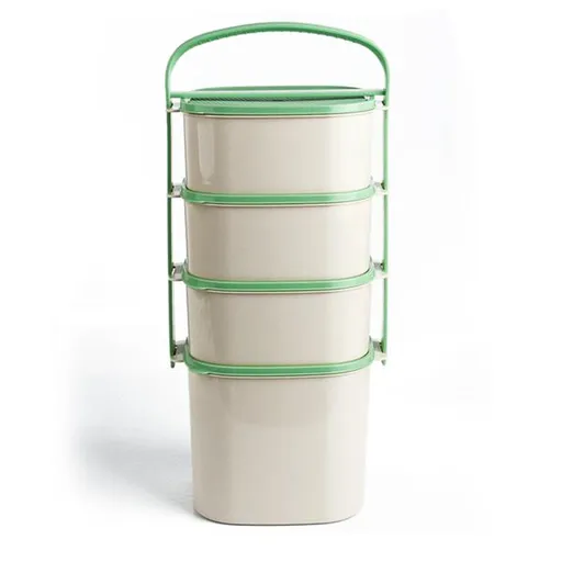 ALMIPLAST Plastový jídlonosič 3x1,2l  + 1x2l MIX barev víček