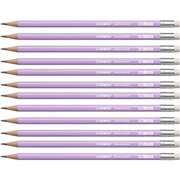 STABILO Swano Pastel HB fialová, šestihranná - balení 12 ks (4006381553551)