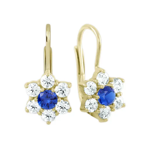 Soliter Květinové náušnice ze žlutého zlata 239 001 00144 0000600