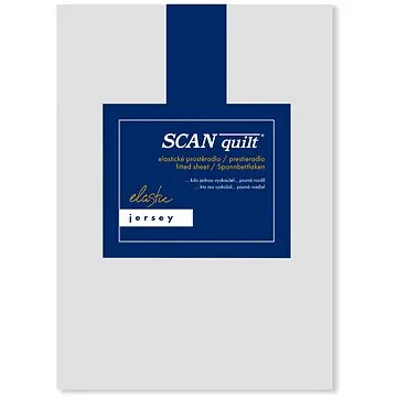SCANquilt prostěradlo JERSEY LYCRA sv. šedá 100x220 cm (32590)