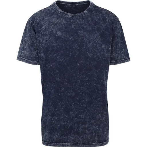 Build Your Brand Pánské tričko Acid Washed - Indigo / bílá | 4XL
