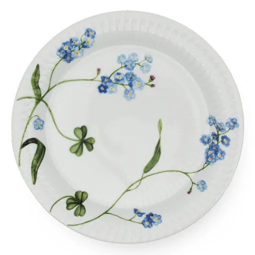 Dezertní talíř HAMMERSHOI SUMMER - FORGET ME NOT 22 cm, bílá, porcelán, Kähler