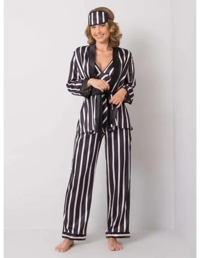 Dámský set pruhovaný noční LOMA černý