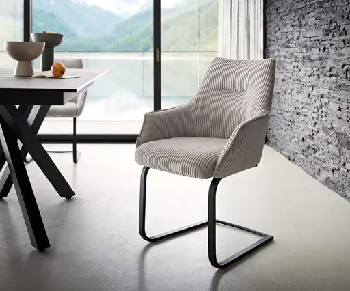 Jídelní židle Alja-Flex s područkami konzolová podnož plochá