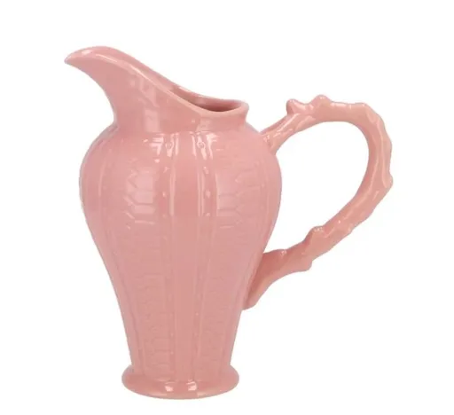 Růžová keramická váza džbán Feel It - 17*10*20 cm 202800