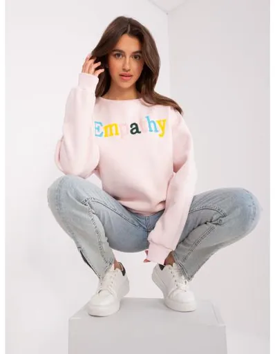 Dámská mikina s kapucí oversize WARA světle růžová