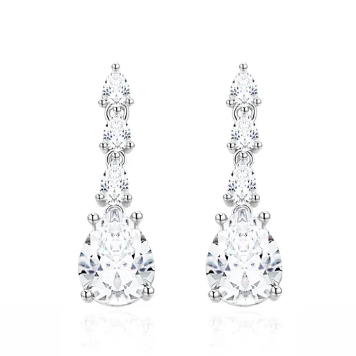 Agato Nepřehlédnutelné stříbrné náušnice se zirkony AGT-E161PW