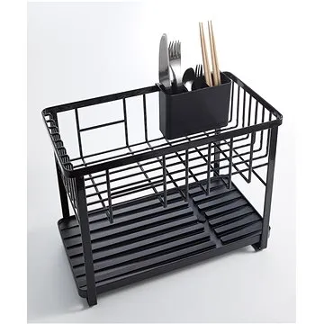 YAMAZAKI Odkapávač dvoupatrový Tower 4387, černý (4387)