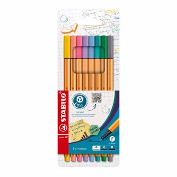 STABILO point 88 pouzdro Pastel 8 barev (4006381493499)