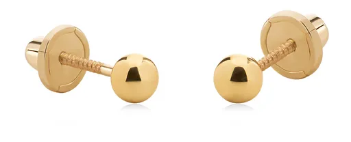 Brilio Minimalistické zlaté náušnice 14/3 MM/17