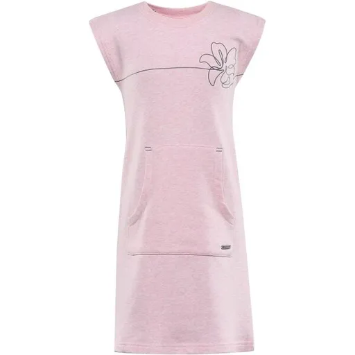 ALPINE PRO HUDERO Dětské letní šaty, růžová, velikost 164-170