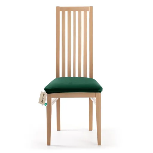 Restilo Napínací potah na sedák na židli Sento tmavě zelená, 40 x 40 + 5 cm