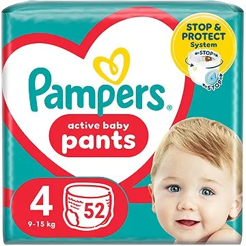PAMPERS Active Baby Pants vel. 4 (52 ks) (8006540069264)