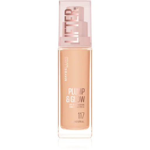MAYBELLINE NEW YORK Lifter Plump & Glow rozjasňující make-up pro přirozený vzhled odstín 117 30 ml