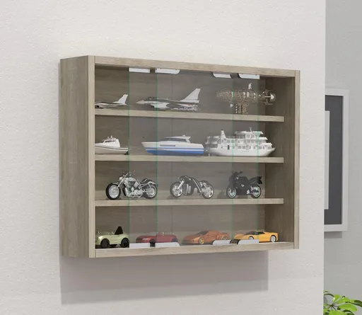 VCM Nástěnná vitrína Agisa M, dub sonoma