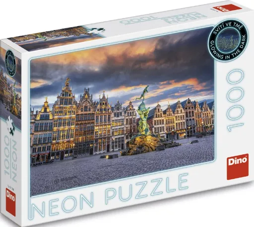 Puzzle Bouře nad Antverpami 1000 dílků neon