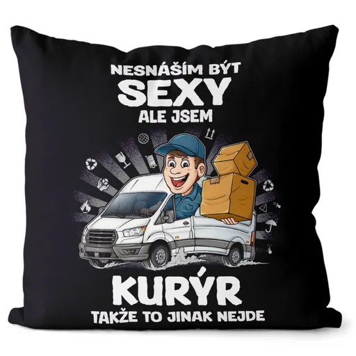 Polštář Sexy kurýr (Velikost: 40 x 40 cm)