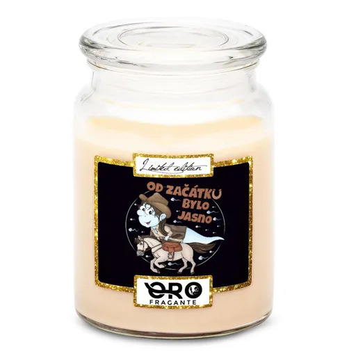 Svíčka Koňařská spermie – žena (Vůně svíčky: Vanilka)