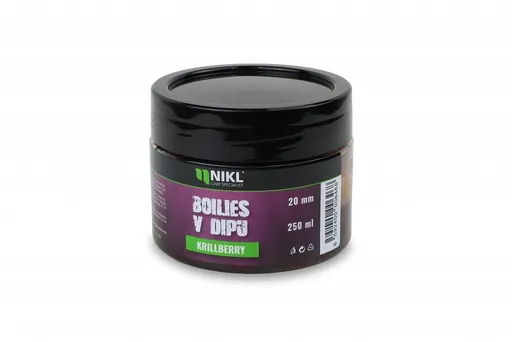 Nikl Boilies v dipu Krill Berry 250g,Nikl Boilies v dipu Krill Berry 250g