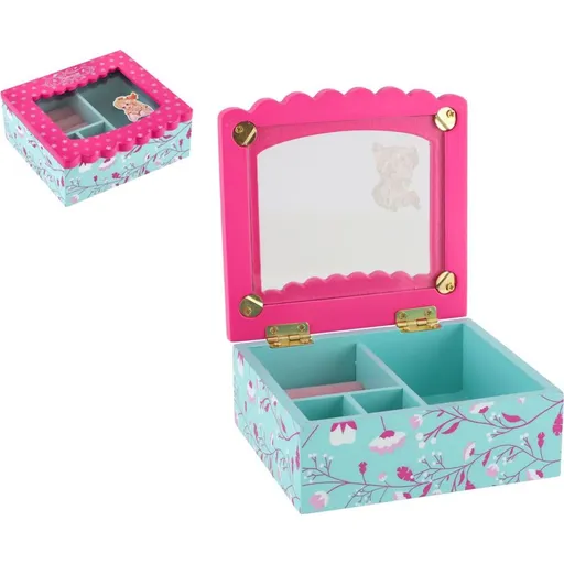 Dřevěná šperkovnice Princess odklápěcí vrch