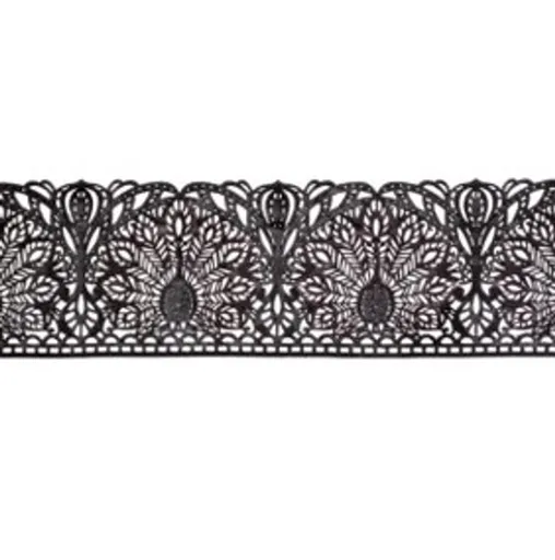 Cukrová krajka – černá - šířka 6 cm - K-Decor