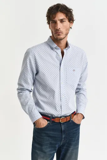 KOŠILE GANT REG MICRO PRINT SHIRT LIGHT BLUE