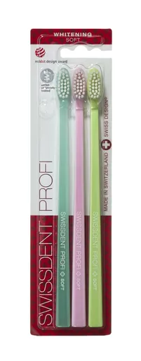 Swissdent Zubní kartáček Whitening Soft Verbier 2 + 1 ZDARMA