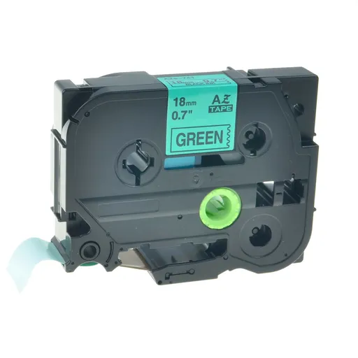 Kompatibilní páska s Brother TZe-V741, 18mm x 5,5m, černý tisk / zelený podklad, vinyl