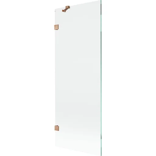 MEXEN/S Lunar vanová zástěna FIX 70 x 150, transparent, měď kartáčovaná 897-070-000-65-00