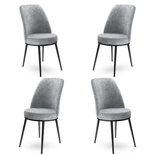 Sada židlí (4 kusy) Dexa - Grey, Black