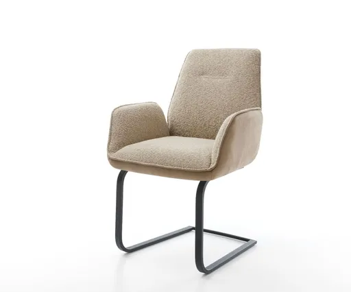 Jídelní židle Zoa-Flex mix materiálů béžová konzolová podnož